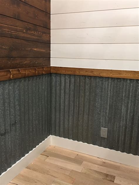 corrugated metal sheets for walls|rustic corrugated metal half wall.